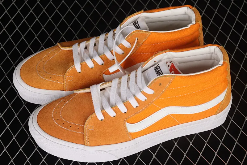 All categories Vans Vans series Vans Mid Vans China Vans Sk8-Mid Vans 2022 spring new orange soda mid-top skateboard shoes VN0A3WM360C